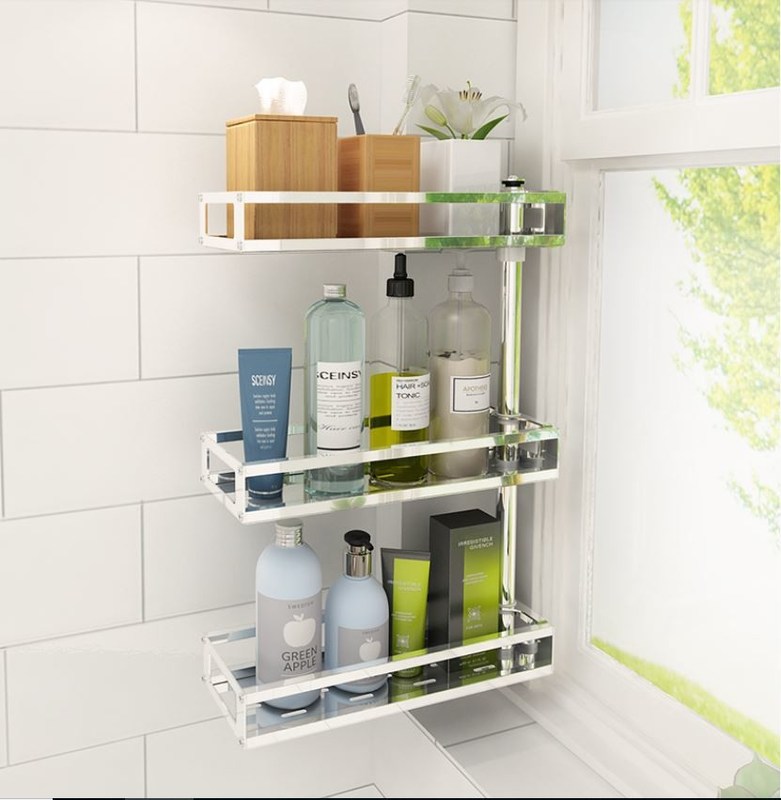 Countertop 2~4-Tier Steel Stand For Kitchen , Rotatable Storage Stainless Kitchen Rack