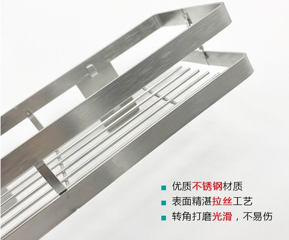 40cm Stainless Steel Kitchen Rack No Drilling Installation With Big Storage Space