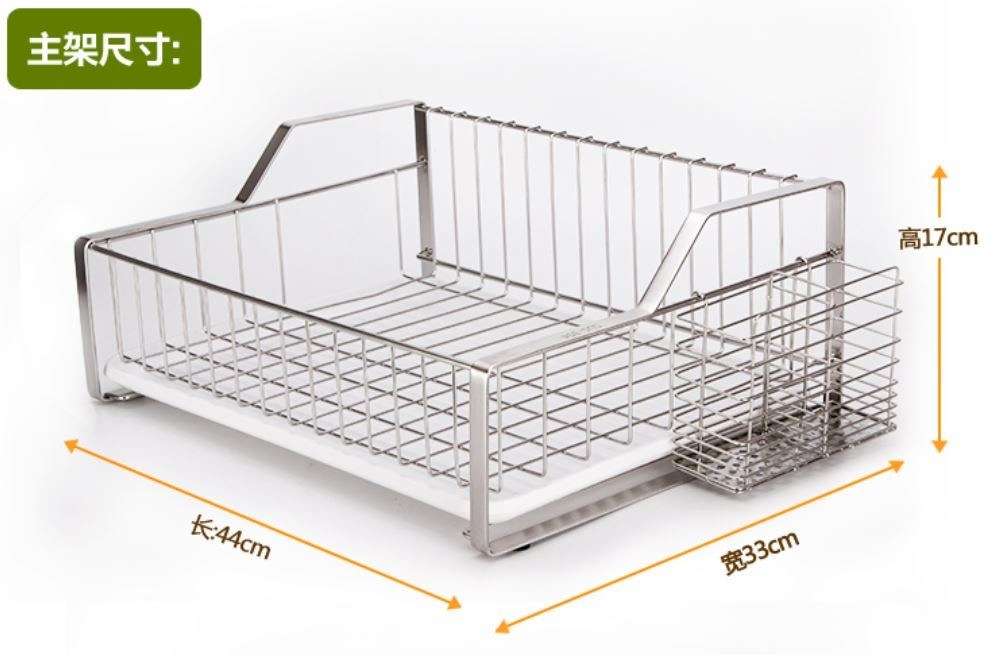 Shiny Finish Dish Drying Shelf Corrosion Resistance For One - Stop Storage