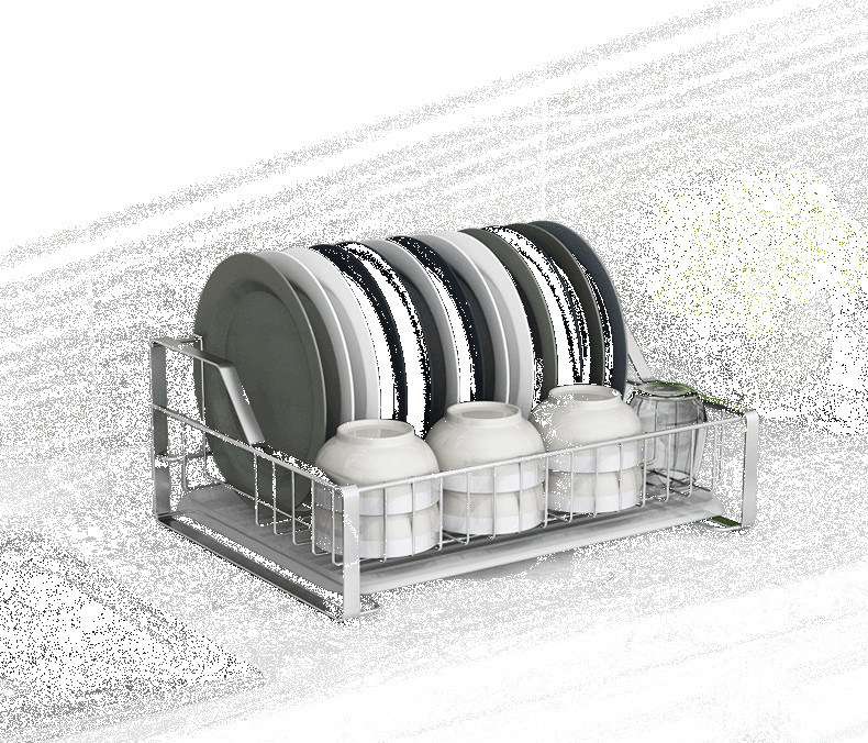 Stylish Modern Streamline Design Dish Drying Shelf Cutlery Storage And Drainboard