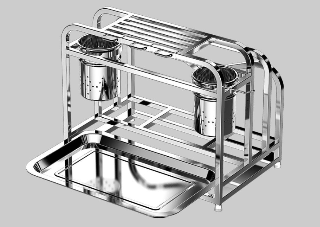 Removable Hook Kitchen Utensil Rack Space Saving With Chopstick Holder Pot Lid Rack
