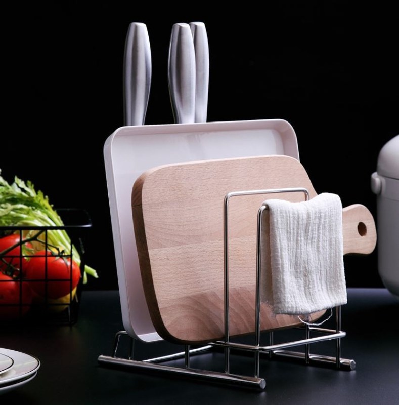Long Lifespan Pan Organiser Rack , Upright Support Kitchen Knife Organizer