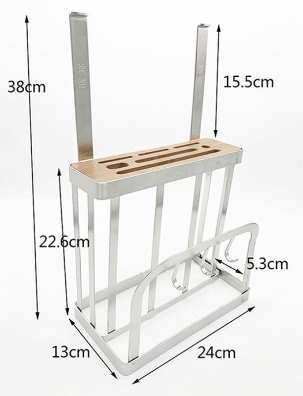 Wall Mounted Cookware Lid Organizer , Chopping Board Stainless Steel Wire Shelves