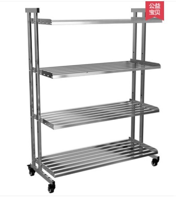 Drilling Kitchen Rack On Wheels , Clutter - Free Metal Shelves In Kitchen
